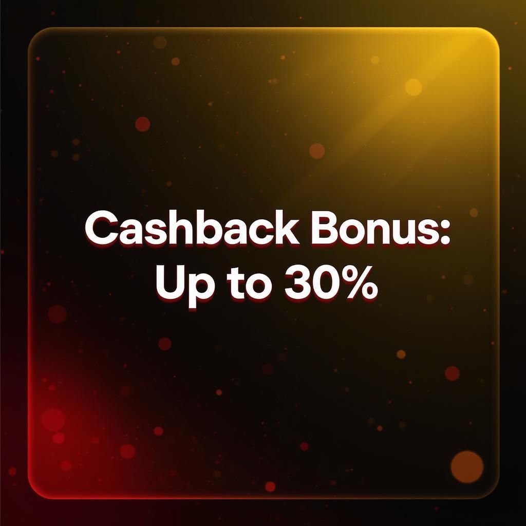 Cashback Bonus: Up to 30%